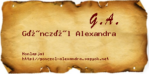 Gönczöl Alexandra névjegykártya