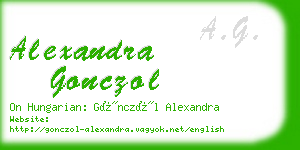 alexandra gonczol business card